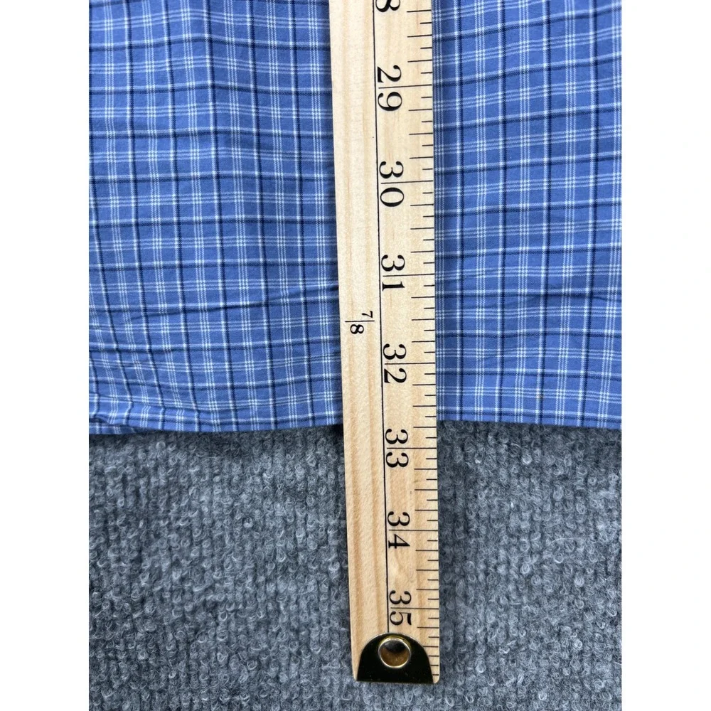 Ralph Lauren Shirt Mens 3XB Blue Big Classic Fit Plaid Button Down Cotton Preppy